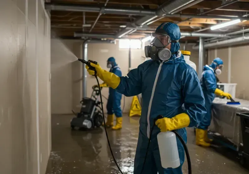 Basement Sanitization and Antimicrobial Treatment process in Leavenworth, WA